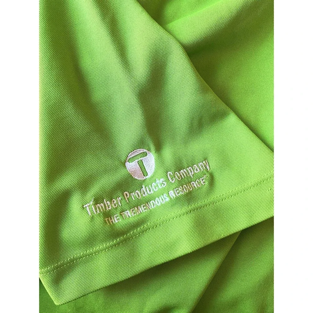Nike Golf Dri-FIT Polo Shirt Men’s Large Green Performance Golf Timber Products